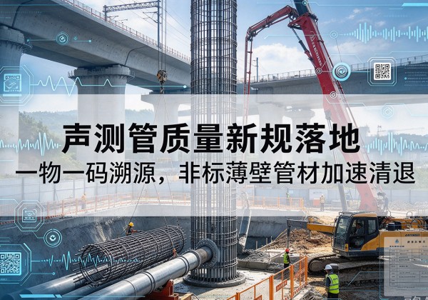 姜堰声测管质量新规落地，一物一码溯源，非标薄壁管材加速清退